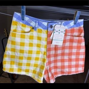 NWT Anthropologie Farm Rio Checkered Shorts